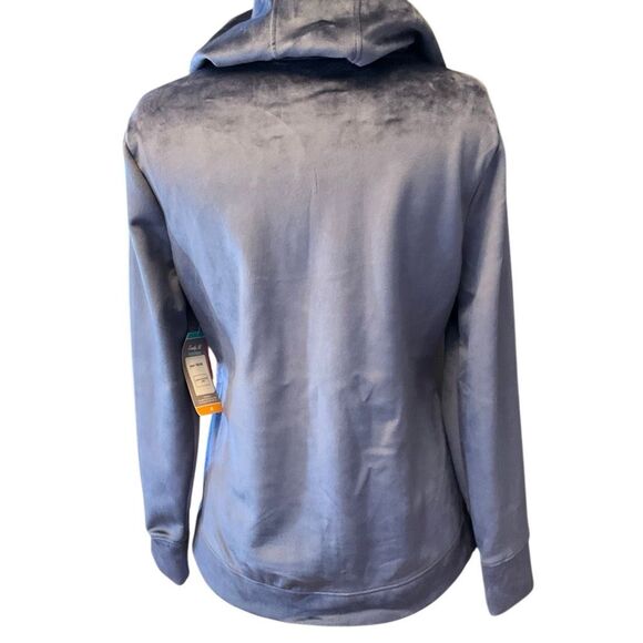 Emily B Velour Zip Up Hoodie. M. Ice Blue. Cozy. Pastelgoth whimsy - Picture 6 of 13